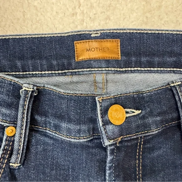 Mother Mid Rise Dazzler Ankle Straight Leg Wash Teaming Up Size 27 $248 - Picture 3 of 11